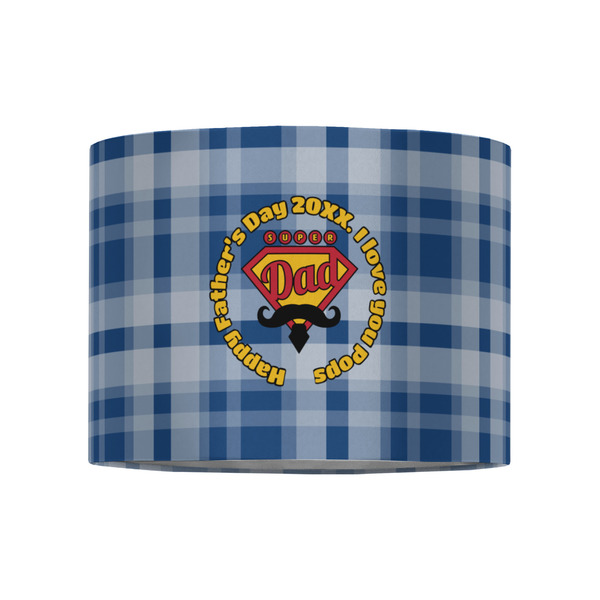 Hipster Dad 8" Drum Lampshade - FRONT (Fabric)