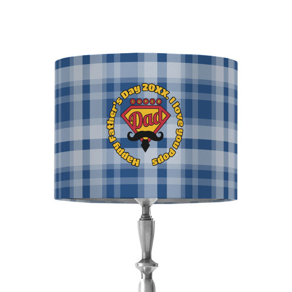 Custom Hipster Dad 8" Drum Lamp Shade - Fabric (Personalized)