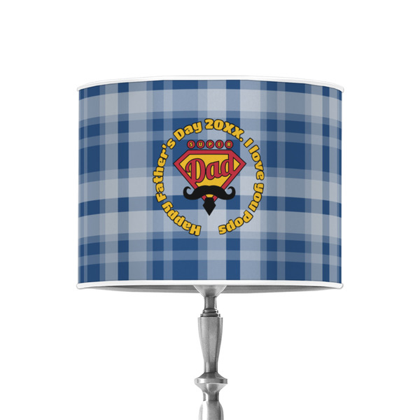 Custom Hipster Dad 8" Drum Lamp Shade - Poly-film (Personalized)