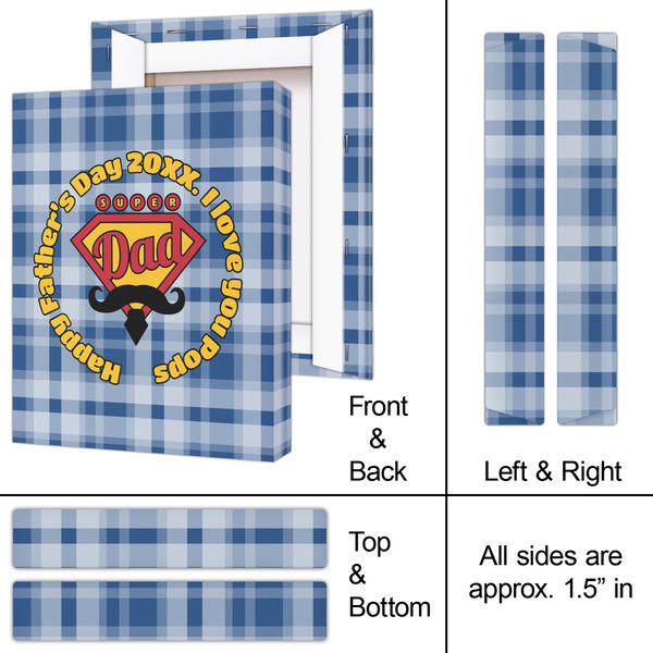 Hipster Dad 8x10 - Canvas Print - Approval