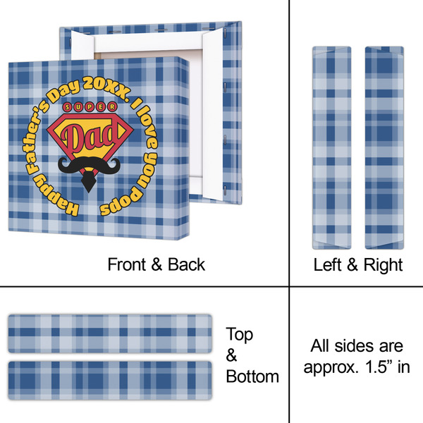 Hipster Dad 8x8 - Canvas Print - Approval