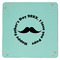 Hipster Dad 9" x 9" Teal Leatherette Snap Up Tray - APPROVAL