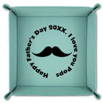 Hipster Dad Teal Faux Leather Valet Tray (Personalized)