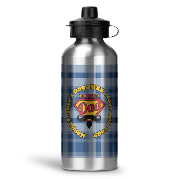 Custom Hipster Dad Water Bottles - 20 oz - Aluminum (Personalized)