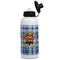 Hipster Dad Aluminum Water Bottle - White Front