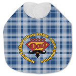 Hipster Dad Jersey Knit Baby Bib w/ Name or Text