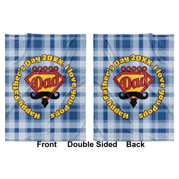 Hipster Dad Baby Blanket (Double Sided - Printed Front and Back)