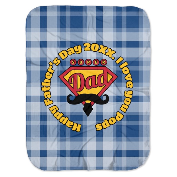 Custom Hipster Dad Baby Swaddling Blanket (Personalized)