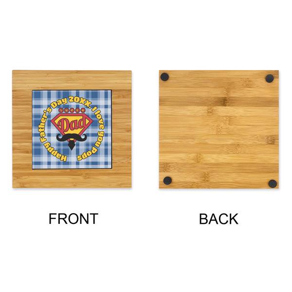 Hipster Dad Bamboo Trivet with 6" Tile - APPROVAL