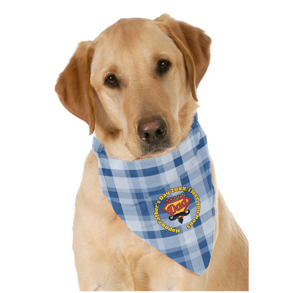 Custom Hipster Dad Dog Bandana Scarf w/ Name or Text
