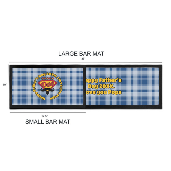 Hipster Dad Bar Mats - Sizing Chart