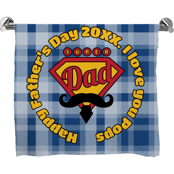 Custom Hipster Dad Bath Towel (Personalized)