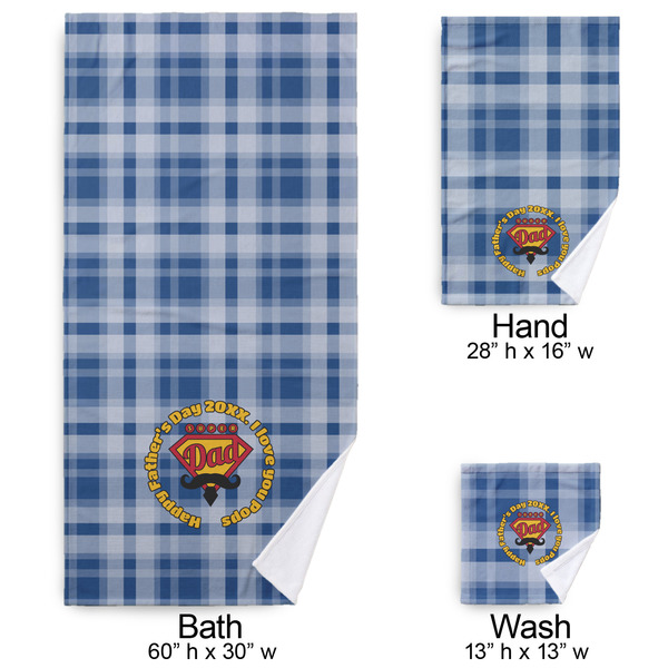Hipster Dad Bath Towel Sets - 3-piece - Approval