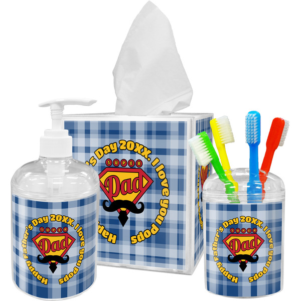 Hipster Dad Bathroom Accessories Set (Personalized)