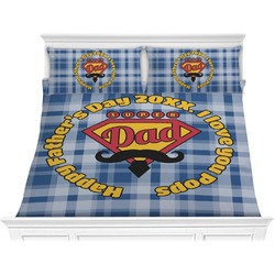 Hipster Dad Comforter Set - King (Personalized)