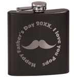 Hipster Dad Black Flask Set (Personalized)