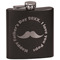 Hipster Dad Black Flask - Engraved Front