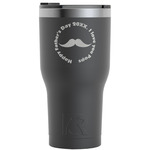 Hipster Dad RTIC Tumbler - Black - Engraved Front (Personalized)