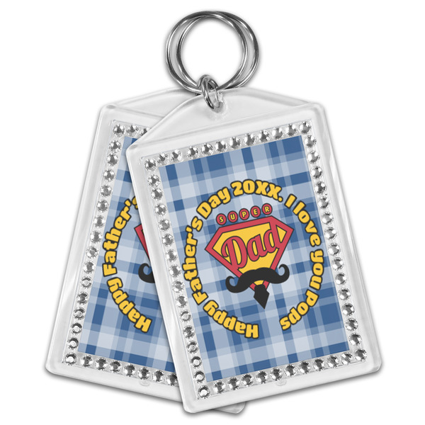 Hipster Dad Bling Keychain - MAIN