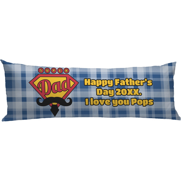 Custom Hipster Dad Body Pillow Case (Personalized)