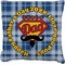 Hipster Dad Faux-Linen Throw Pillow 16" (Personalized)