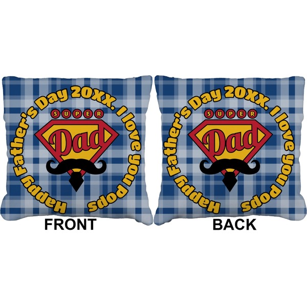 Hipster Dad Burlap Pillow Approval