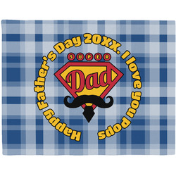 Hipster Dad Woven Fabric Placemat - Twill w/ Name or Text