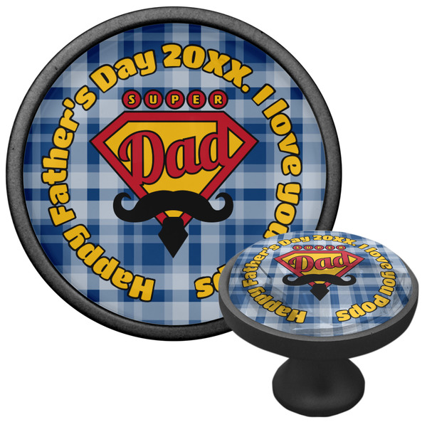 Hipster Dad Cabinet Knob - Black - Multi Angle
