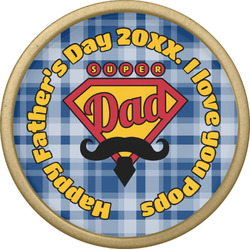 Hipster Dad Cabinet Knob - Gold (Personalized)