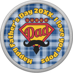 Hipster Dad Cabinet Knob (Silver) (Personalized)