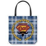 Hipster Dad Canvas Tote Bag - Small - 13"x13" (Personalized)