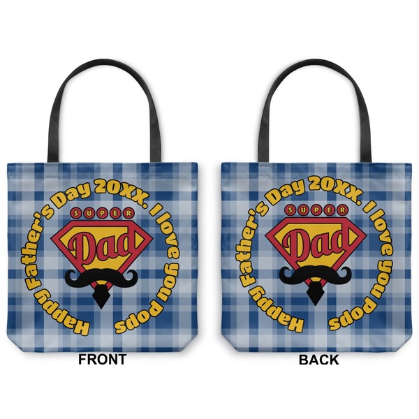 Hipster Dad Canvas Tote - Front and Back