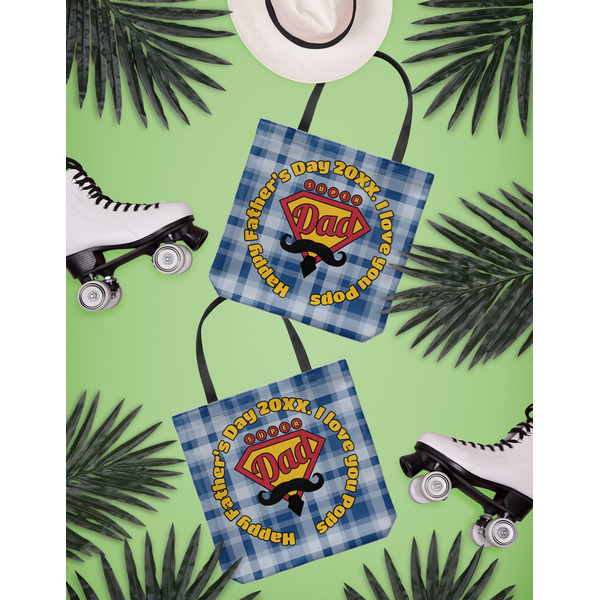 Hipster Dad Canvas Tote Lifestyle Front and Back