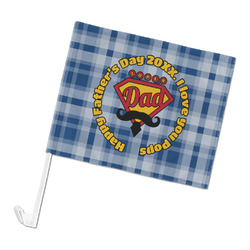 Hipster Dad Car Flag - Large (Personalized)