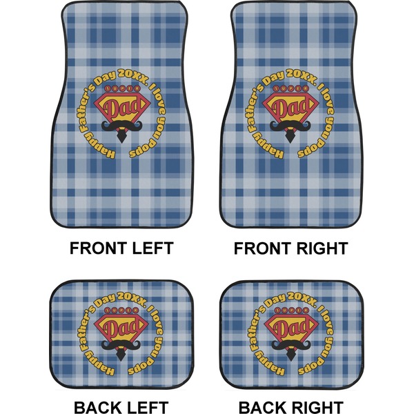 Hipster Dad Car Floor Mats Set (2F + 2B)