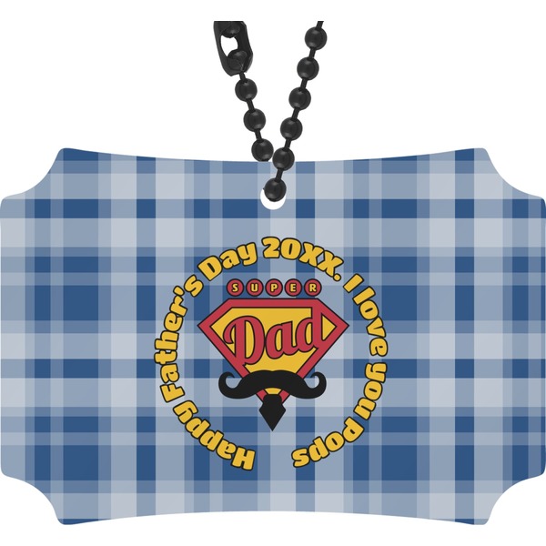 Custom Hipster Dad Rear View Mirror Ornament (Personalized)