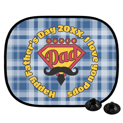 Hipster Dad Car Side Window Sun Shade (Personalized)