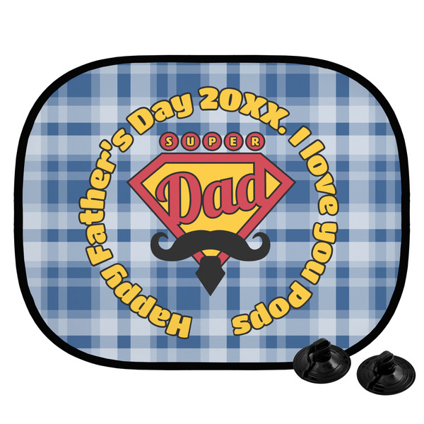 Custom Hipster Dad Car Side Window Sun Shade (Personalized)