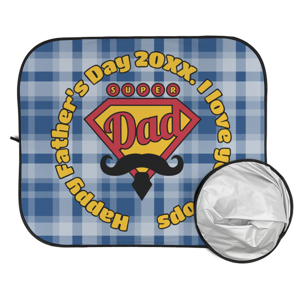 Hipster Dad Car Sun Shades - FOLDED & UNFOLDED