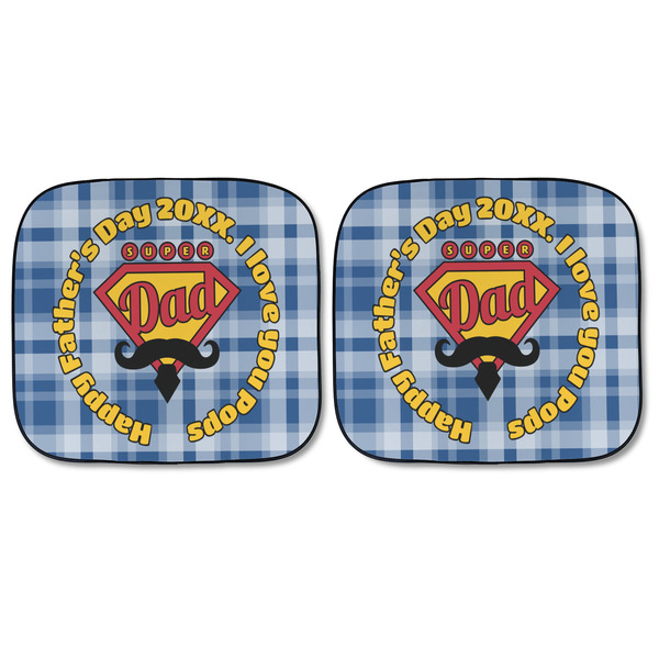 Hipster Dad Car Sun Shades - FRONT