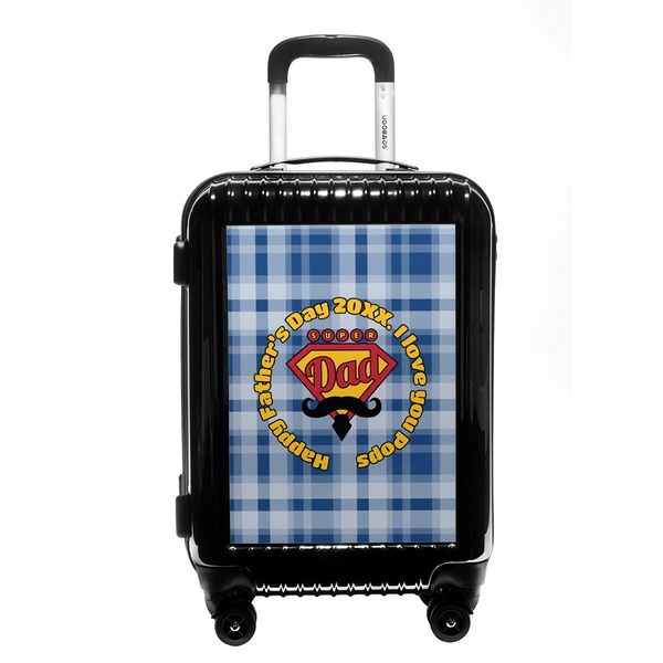 Custom Hipster Dad Carry On Hard Shell Suitcase (Personalized)