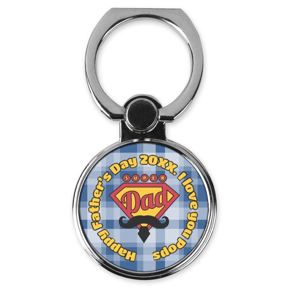 Custom Hipster Dad Cell Phone Ring Stand & Holder (Personalized)