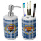 Hipster Dad Ceramic Bathroom Accessories Set (Personalized)