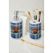 Hipster Dad Ceramic Bathroom Accessories - LIFESTYLE (toothbrush holder & soap dispenser)