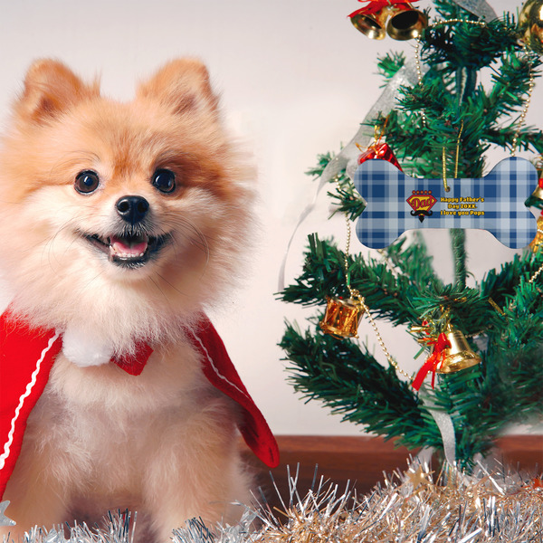 Hipster Dad Ceramic Flat Ornament - Bone (LIFESTYLE)