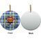 Hipster Dad Ceramic Flat Ornament - Circle Front & Back (APPROVAL)