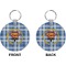 Hipster Dad Circle Keychain (Front + Back)