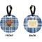 Hipster Dad Circle Luggage Tag (Front + Back)