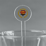 Hipster Dad 7" Round Plastic Stir Sticks - Clear (Personalized)