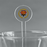 Hipster Dad 5.5" Round Plastic Stir Sticks - Clear (Personalized)
